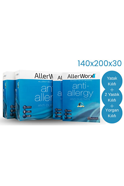Allerworx Anti Toz Akarı Anti Alerjik Çift Kişilik Yatak Takımı 140x200x30