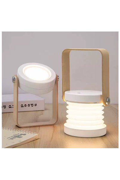 zorlo online store Smart Home LED Table Light Retractable Folding Bedside Reading Wooden Handle Portable Foldable Night White ABS USB outdoor and indoor Smart Home LED Table Light Retractable Folding Bedside Reading
