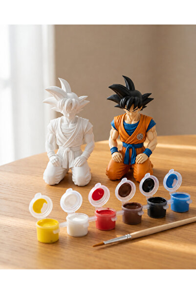 IvırZıvırLab Goku Figür Boyama Seti - 3D Baskı Anime Hobi Seti, Fırça ve Boya...