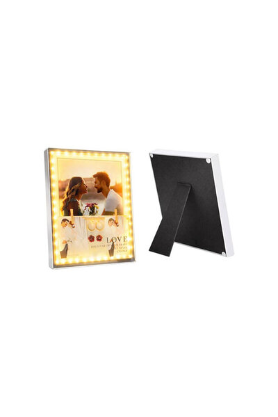 sanalbayim Dekoratif Işıklı Kristal Fotoğraf Çerçevesi 15x20
