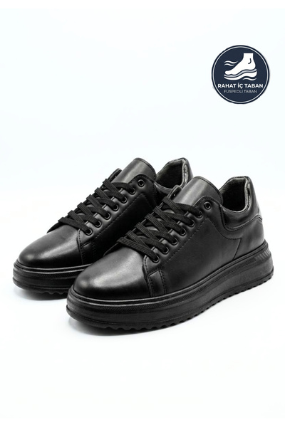 Godystep Umbra Black Men's Perforated Detailed Fusped Comfortable Sole Daily ...