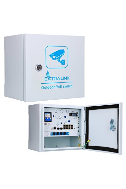 Extralink Minos |   Switch PoE de exterior |   8x RJ45 1000Mbps PoE, 2x SFP, ...