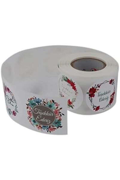 Yıldızan TAMGÜN Etiketa zahvale 5 različitih cvetnih uzoraka 50 mm prečnika 5...