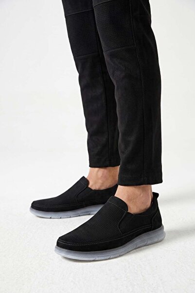 Ayakkabı Fuarı Elit Drr515 Men's Genuine Leather Casual Shoes Black