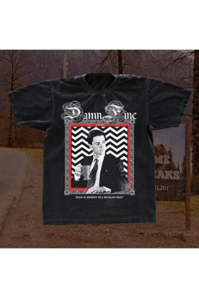 Grafftee Clothing Tricou supradimensionat unisex cu imprimeu Damn Coffie