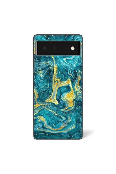 OEM Husa compatibila cu Google Pixel 6 Silicon Gel Tpu Model Abstract Gemston...
