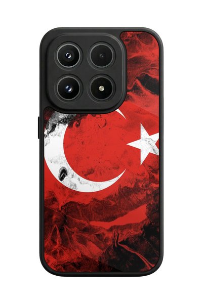 BGAKSESUAR حافظة XlAOMI Mi 17 5G لامعة فاخرة بتصميم العلم التركي