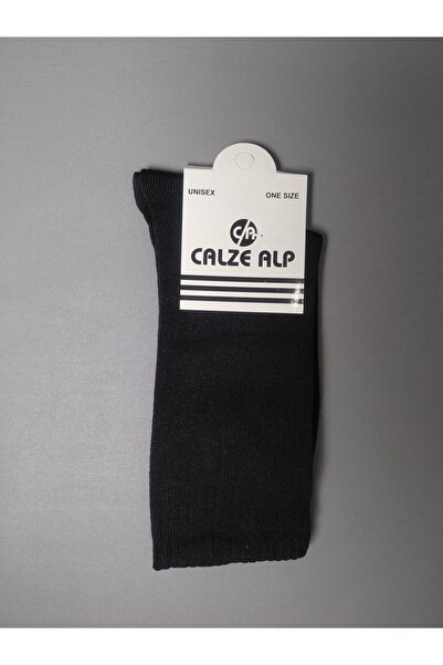 Calzealp 12-Pack Simple Long Black Socks