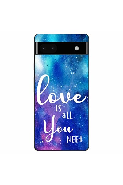 OEM Калъф, съвместим с Google Pixel 6A, силиконов гел TPU, с десен  "Любовта ...