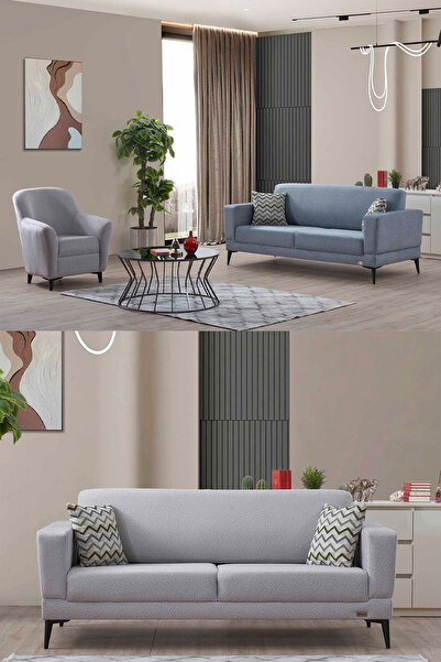 İYENA HOME LİVİNG Victor 3+3+1+1 Sırt Mekanizmalı Modern Koltuk Takımı