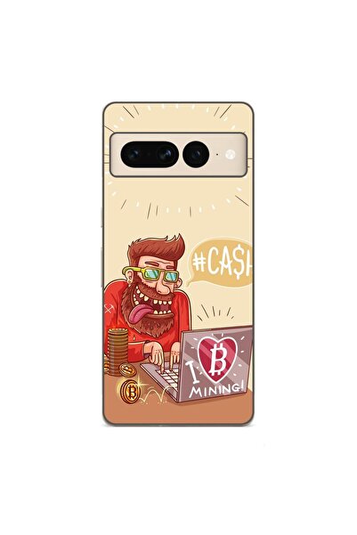 OEM Husa compatibila cu Google Pixel 7 Pro Silicon Gel Tpu Model BTC Mining