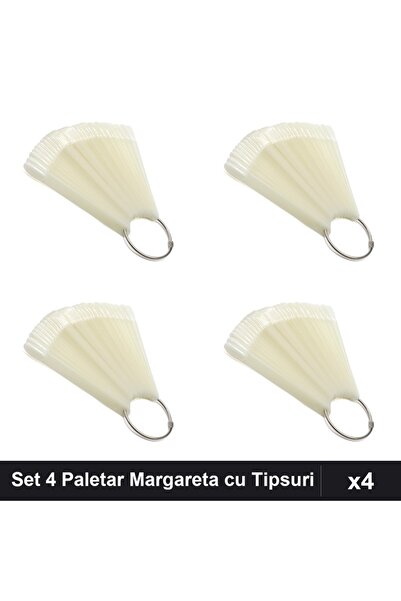 NAİLS Set 4 Paletar Margareta Ojă Semipermanentă, 200 Tipsuri Ovale pentru Ex...