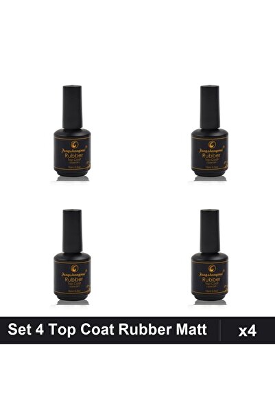 Makeup Set 4 Top Coat Rubber FSM Matt 15ml, Finisaj Manichiură Gel UV/LED