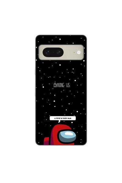 OEM Калъф, съвместим с Google Pixel 7, силиконов гел TPU, с десен Among Us