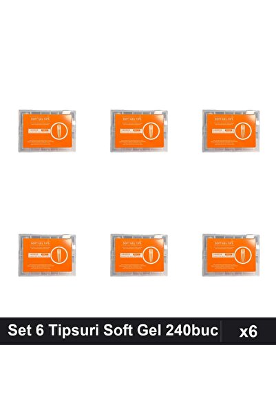 global fashion Set 6 Tipsuri Soft Gel 240 buc, Unghii Artificiale Manichiură ...