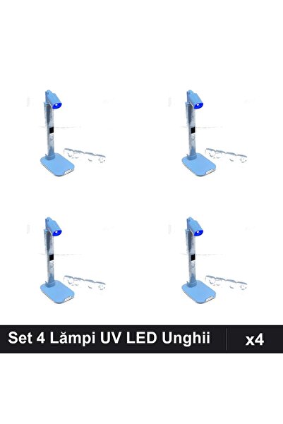 NAİLS Set 4 Lămpi UV LED Unghii cu Ștampile Silicon, Lanternă Manichiură Prof...