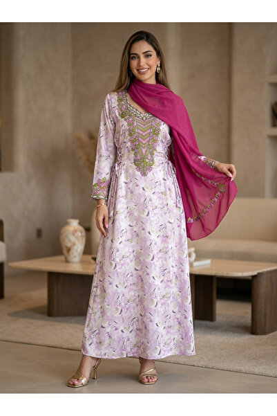 BHNS Ready Made Khawari Embroidery 2026 with Embroidery Work Women's Luxury K...