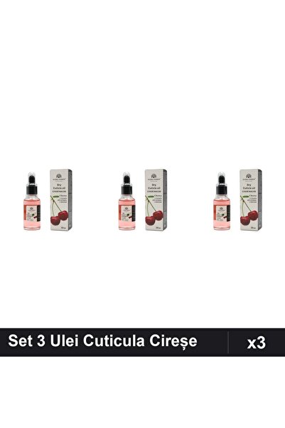 global fashion Set 3 Uleiuri Cuticula cu Pipeta, Aroma Cireșe 30ml, Ingrijire...