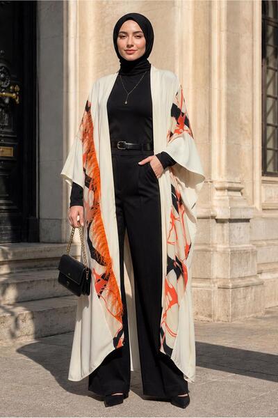 TRENDTESETTÜR KADIN BEJ TÜY DETAYLI ABAYA T 83704