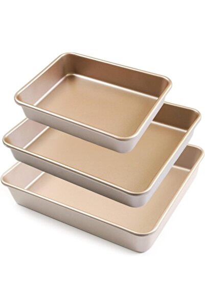 GGEROU Deep Baking Pan Set, Non-Stick Pans, Oven-Safe Baking Pans, Rectangula...