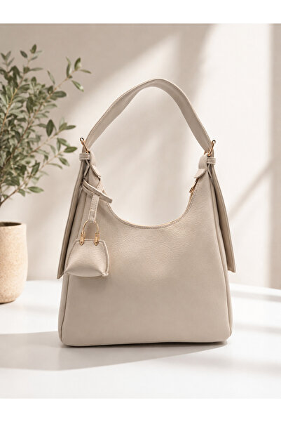Sellini Women's Shoulder Bag Cream Bag with Accessories