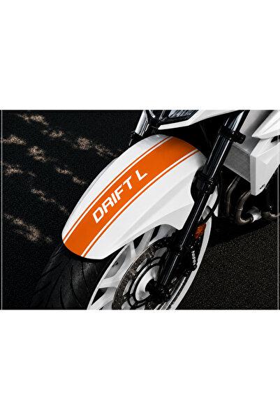 AlpiLeo Drift L Ön Çamurluk Stickerı Turuncu Tek Renk Kesim Folyo | Motosikle...
