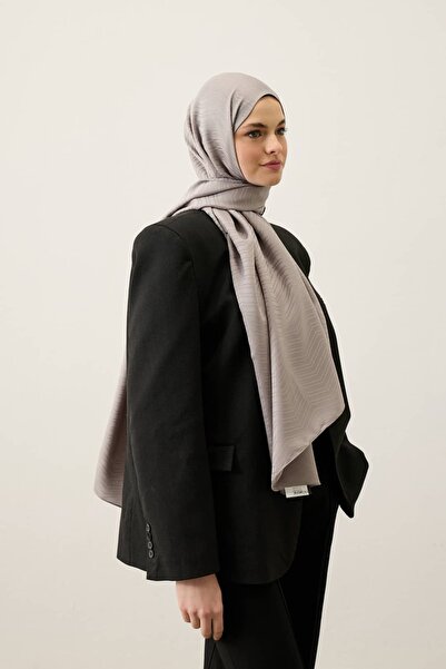 Modakaşmir Şal jacquard mătăsos cu model în zig-zag