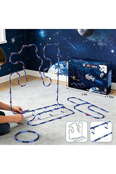 Toy DIY Space Track Building Blocks, Children's Track Building Blocks, 224-Pi...