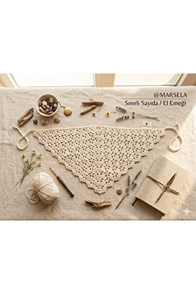 örgü Marsela Hand Knitted Bandana Colorful Summer Bandana