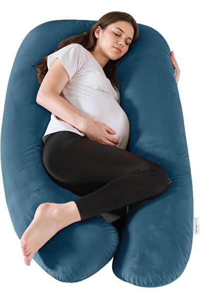 COTTON HOME ®   وسائد للحوامل للنوم، وسادة كاملة للجسم على شكل حرف U بطول 57 ...