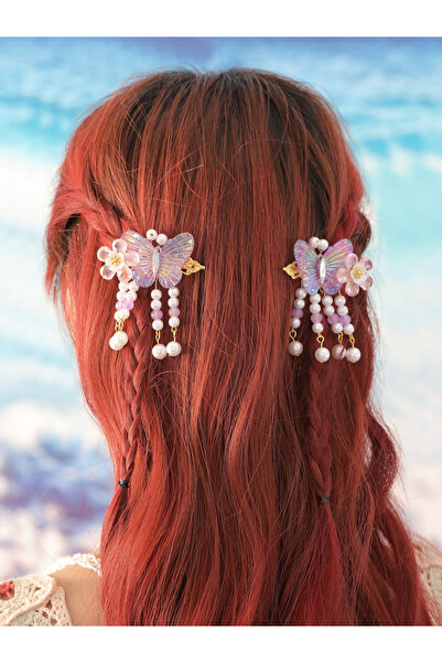 Take Two By Styli Pack of 2 - Purple Butterfly Hair Clips