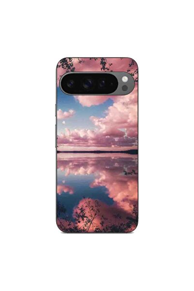OEM Husa compatibila cu Google Pixel 9 Pro XL Silicon Gel Tpu Model Pink Clouds