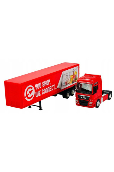 craftivio Welly 1:64 Scale Man Tgx XXL Red Metal Truck Die-Cast Toy Truck