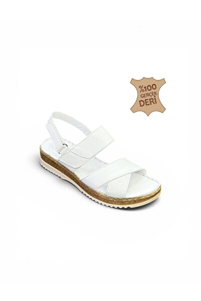 İYİSİNDEN SHOES Genuine Leather Women's Orthopedic Sandals Lightweight Stitch...