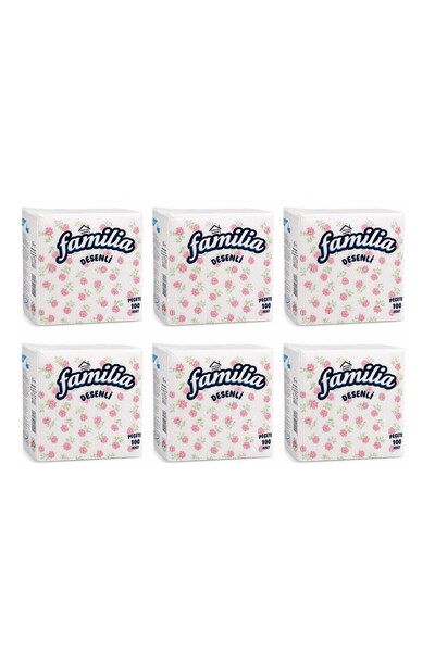 Familia Patterned Napkins 100 X 6 Pieces