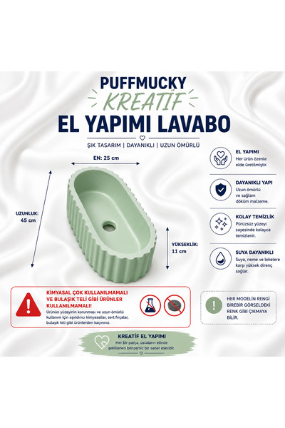 puffmicky LAVABO TEZGAH ÜSTÜ BANYO TUVALET
