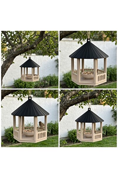 CMHOME Garden Balcony Type Gazebo, Gazebo Shaped Bird Feeder - Decorative Han...