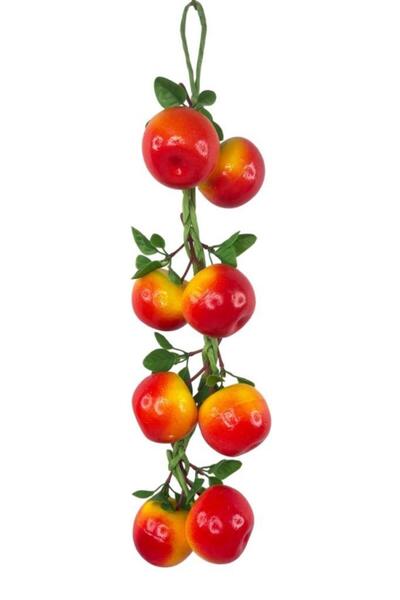 Nettenevime Yapay Domates Salkımı Süs 8 Domatesli Dekoratif Yapay Meyve Sebze