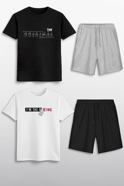 Trendy Merry Store 4-Piece Children's Summer Capri and T-Shirt Set