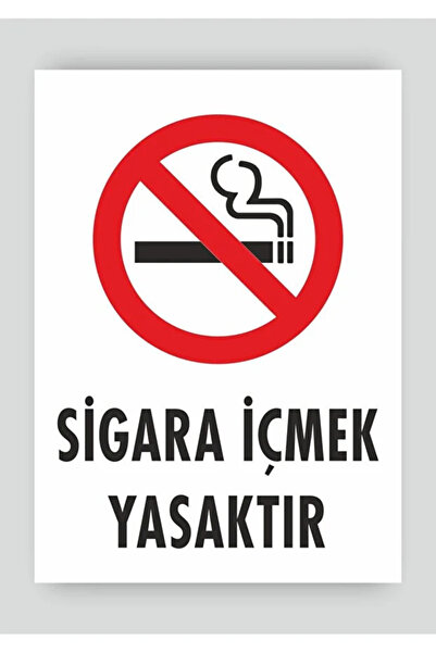ünalgrup Sigara İçme Yasaktır 25* 35 cm Dekote Levha 25x35 cm Dekota İkaz Tab...