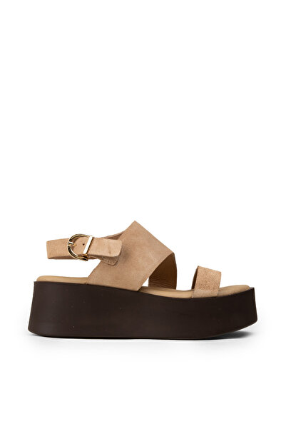 Deery Women's Genuine Suede Mink Colored Sandals