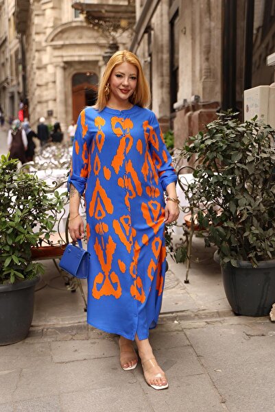 Siyezen Plus Size Cotton Shirt Dress