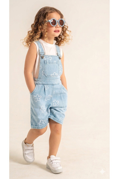 NURTOPU Girl's Shorts Overalls Set 2-Piece Super Quality Denim Overalls Set C...