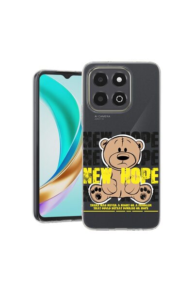 bestcase Husă pentru Honor X6b, BestCase® Silicon transparent 2MM, Ursuleț de...