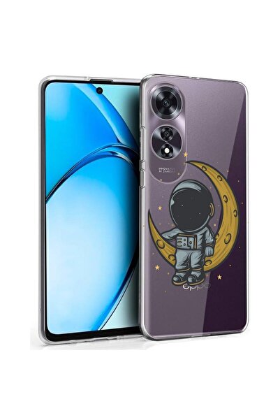 bestcase ¬Æ Husa pentru OPPO A60 4G, Clear Silicon 2MM, Astronaut on Moon, An...