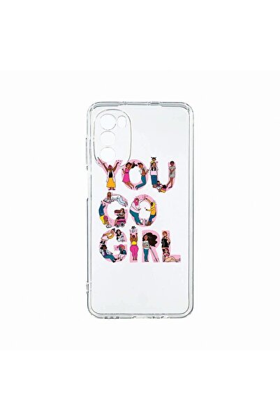 bestcase Силиконов калъф, съвместим с Motorola Moto G82 / Moto G52, Girl Powe...
