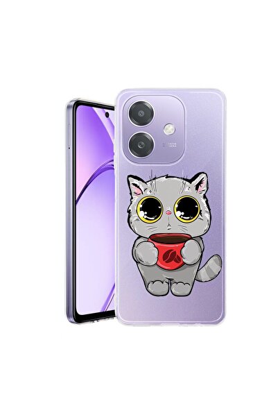 bestcase Husa pentru OPPO A40 / A40M, BestCase¬Æ Clear Silicon 2MM, Sweet Cat...