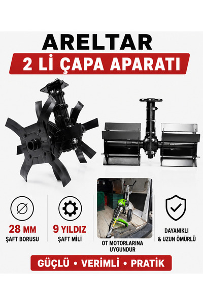 Abaya-AB ARELTAR 2 Lİ OT MOTORUNA TAKILAN ÇAPA APARATLARI