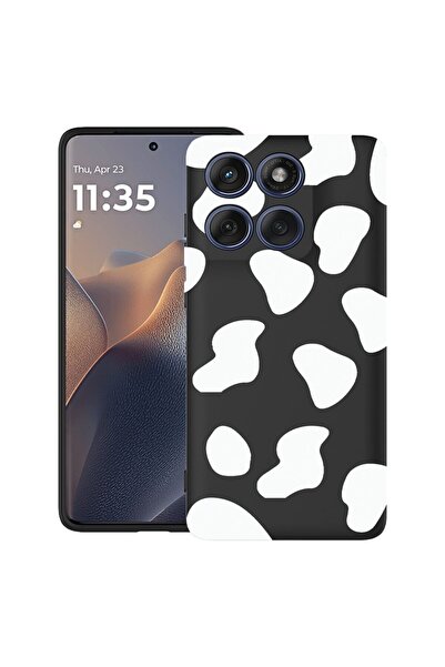 bestcase Υπέρλεπτη Θήκη Σιλικόνης για Motorola Edge 60 Pro με Σχέδιο Μαύρης Α...