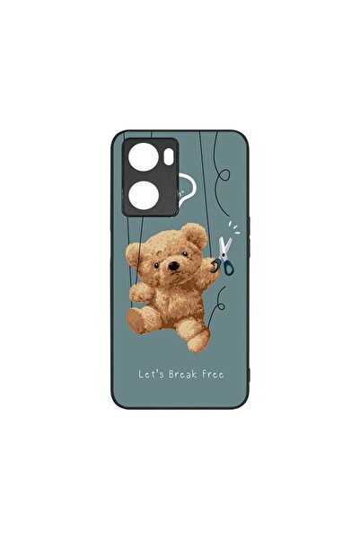 bestcase Λεπτή Γυάλινη Θήκη, Συμβατή με OPPO A57 4G / A57s, Αρκουδάκι Ελευθερ...